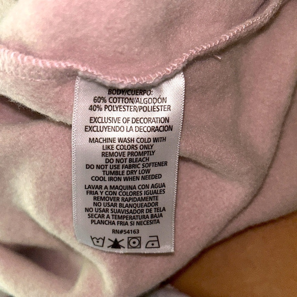 Calvin Klein Cowl Velvet Logo Blush Pink Light Weight Pullover S Mock Neck - Picture 8 of 9